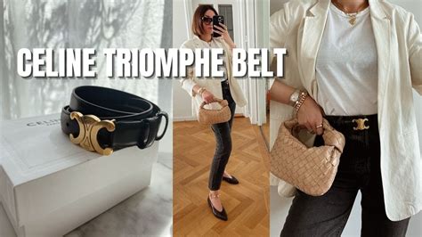 celine triomphe belt size.